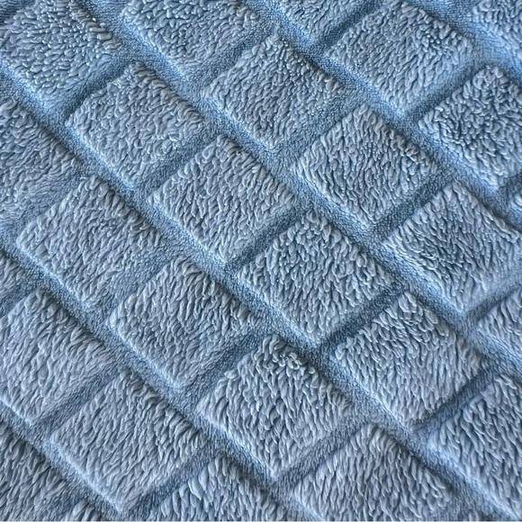 My Blankee Plush Minky Satin Trim Security Baby Blanket Blue 30.5 x 34 GUC - Picture 5 of 11